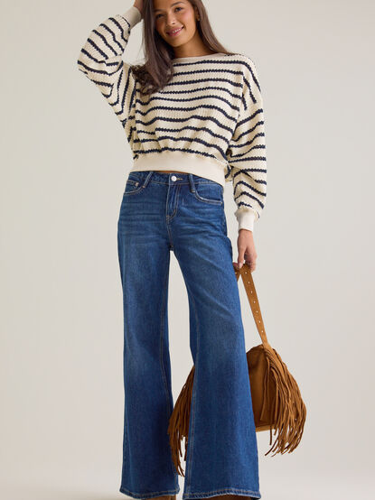 Brooke Textured Striped Top - AS Kids