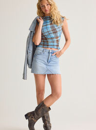 Titi Plaid Mockneck Top - AS Kids