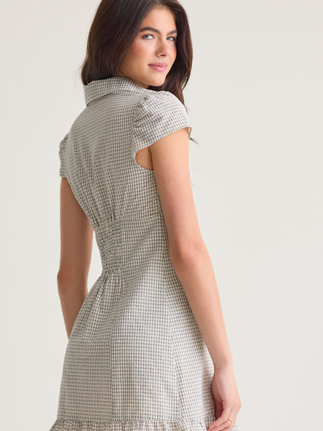 Hallee Plaid Mini Dress Detail 4 - AS Kids