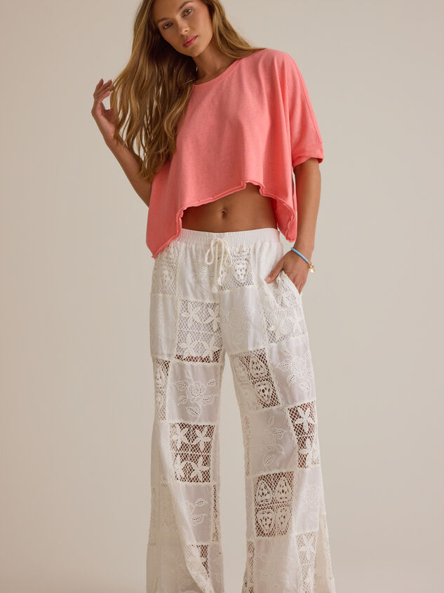 Hibiscus Patchwork Crochet Pant Detail 3 - ALTAR'D STATE KIDS