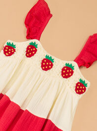 Sadie Strawberry Dress Detail 2 - ALTAR'D STATE KIDS