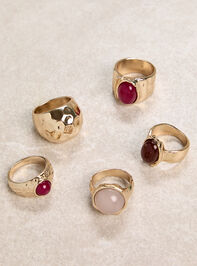 Chunky Stone Statement Ring Set Detail 2 - AS Kids