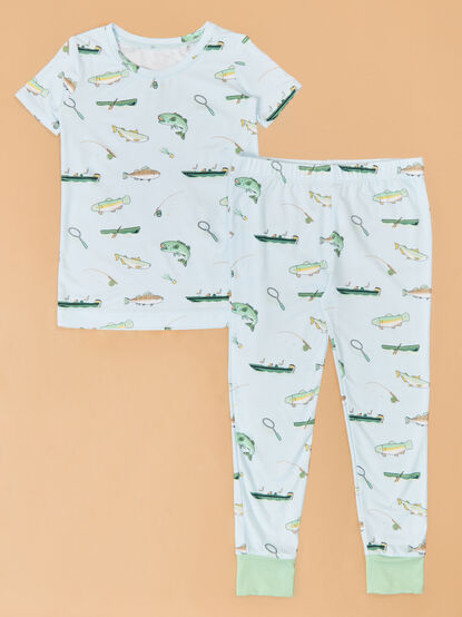 Gone Fishing Short Sleeve Lounge Set - ALTAR'D STATE KIDS