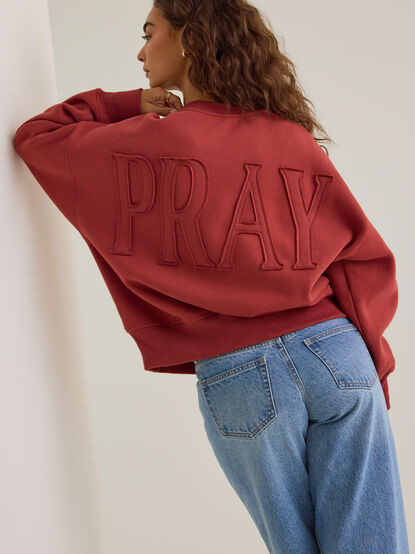 Pray Applique Pullover - AS Kids