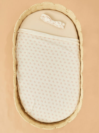 Vintage Mini Bows Swaddle with Headband - ALTAR'D STATE KIDS