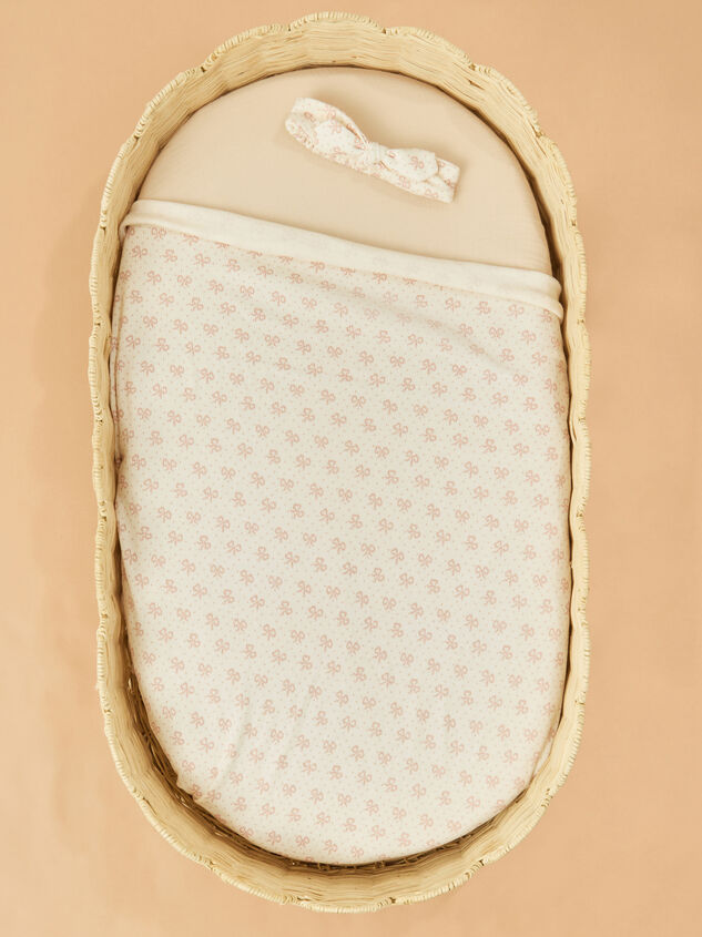 Vintage Mini Bows Swaddle with Headband - ALTAR'D STATE KIDS