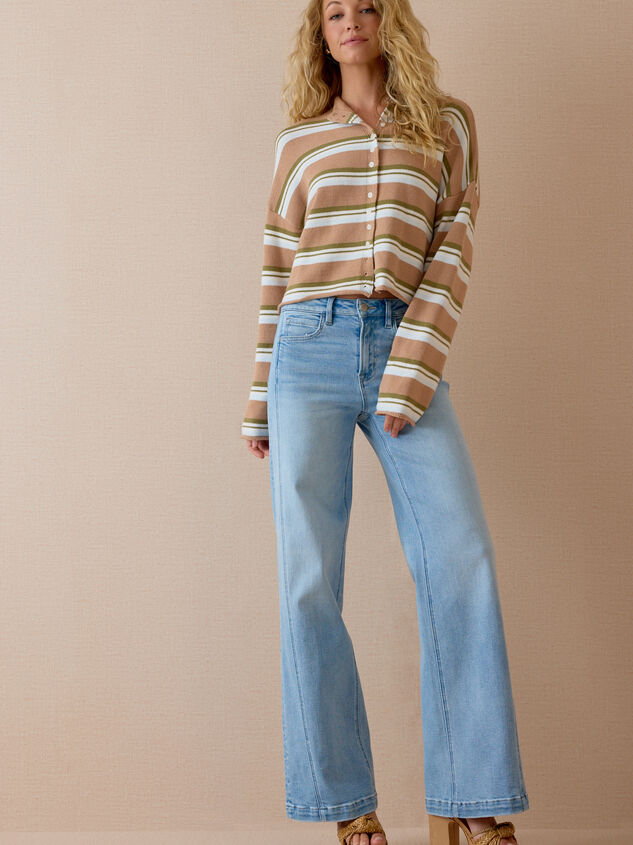 Miller Multi Stripe Cardigan Detail 2 - AS Kids