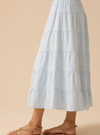 Lucy Striped Linen Skirt Detail 4 - ALTAR'D STATE KIDS