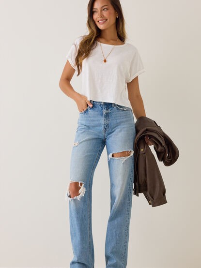 Demi Slub Roll Sleeve Tee - AS Kids