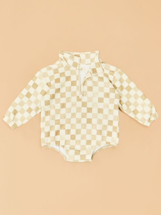 Logan Checkered Quarter-Zip Bubble Detail 2 - ALTAR'D STATE KIDS