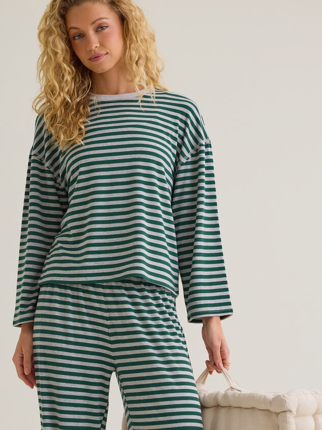 Cate Striped Crewneck Top Detail 3 - AS Kids