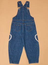 Reagan Heart Denim Overalls Detail 3 - AS Kids