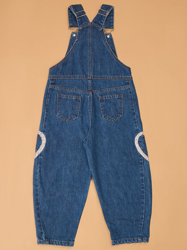 Reagan Heart Denim Overalls Detail 3 - AS Kids