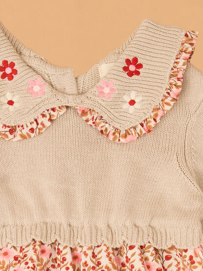 Clara Floral Sweater Dress - AS Kids