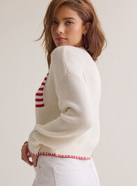 Newport American Flag Contrast Sweater Detail 5 - AS Kids