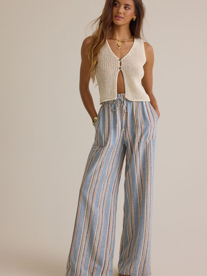 Rylen Stripe Linen Pant - ALTAR'D STATE KIDS