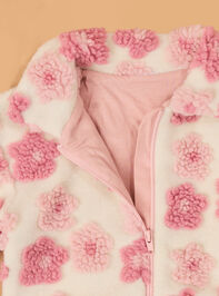 Amelia Flower Sherpa Jacket Detail 2 - AS Kids