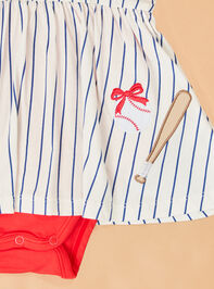 Slugger Baseball Polo Bodysuit Dress Detail 2 - ALTAR'D STATE KIDS