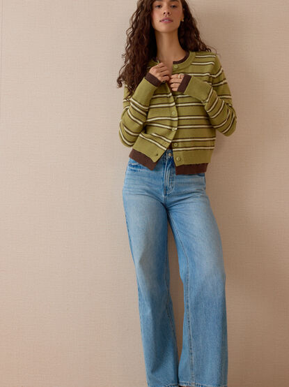 Lennox Stripe Button Up Cardigan - AS Kids
