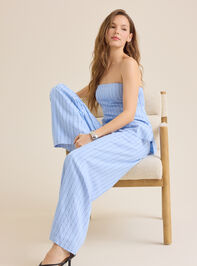 Natalie Striped Linen Tube Top Detail 3 - ALTAR'D STATE KIDS