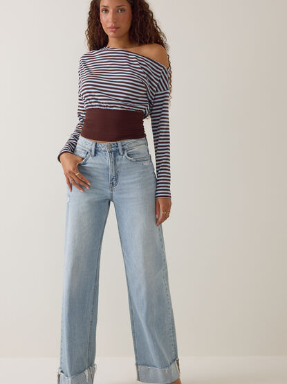 Haley Asymmetrical Striped Top - AS Kids