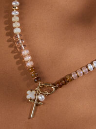 Forevermore Beaded Charm Necklace Detail 2 - ALTAR'D STATE KIDS