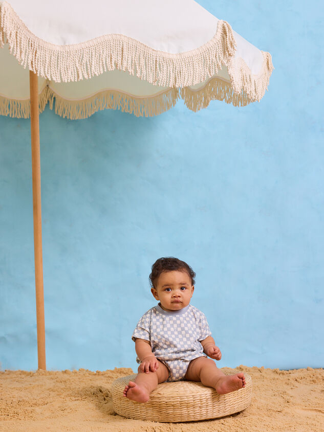 Palm Check Short Sleeve Bubble Detail 4 - AS Kids