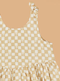 Palm Check Toddler Dress Detail 2 - ALTAR'D STATE KIDS