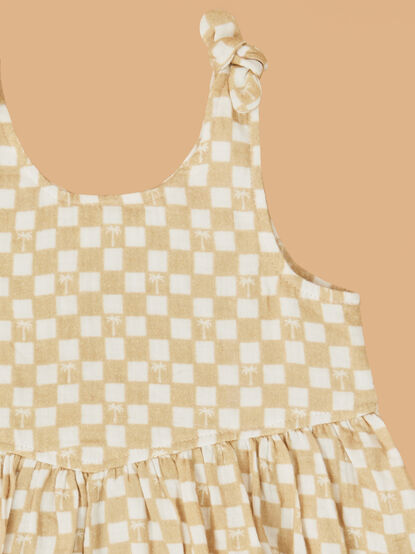 Palm Check Toddler Dress - ALTAR'D STATE KIDS