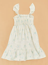 Emma Floral Midi Dress Detail 4 - ALTAR'D STATE KIDS