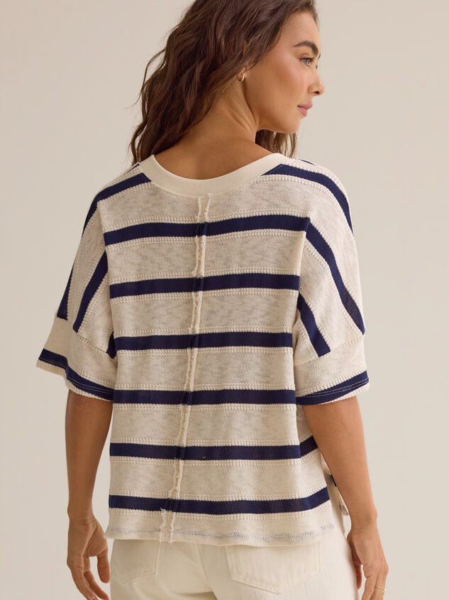 Dylan Striped V-Neck Top Detail 5 - AS Kids