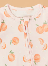 Sweet Peach Ruffle Back Footie Detail 2 - AS Kids