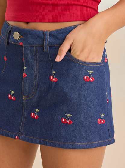 Alaina Embroidered Mini Skirt - ALTAR'D STATE KIDS