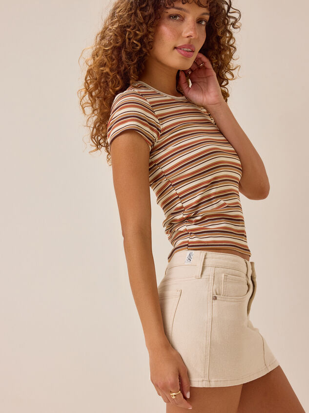 Marleigh Stripe Tee Detail 4 - AS Kids