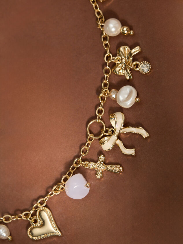 Blessed Bows Charm Necklace Detail 2 - AS Kids