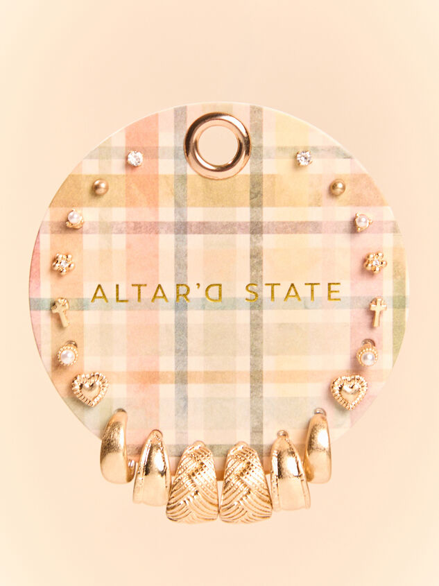 Plaid Mixed Earring Set - AS Kids