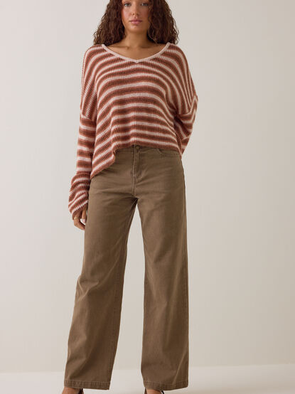 Elora Striped Oversized Sweater - AS Kids