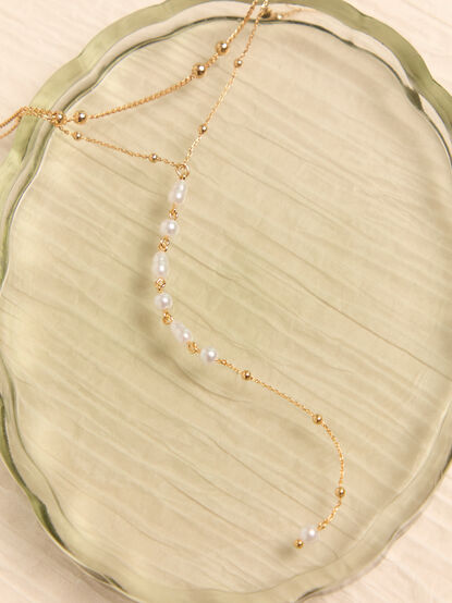 18K Gold Double Layer Y Necklace - AS Kids
