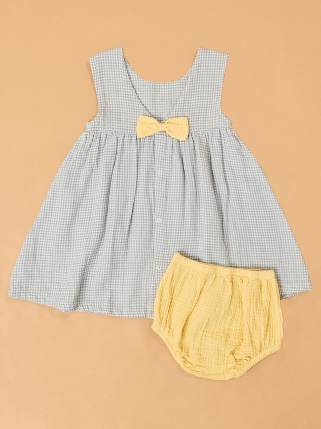 Genevieve Gingham Bow Back Dress Detail 3 - ALTAR'D STATE KIDS