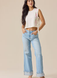 Daphne Embroidered Side Tie Vest Detail 2 - ALTAR'D STATE KIDS