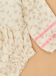 Ella Velvet Trim Floral Bubble Detail 3 - ALTAR'D STATE KIDS