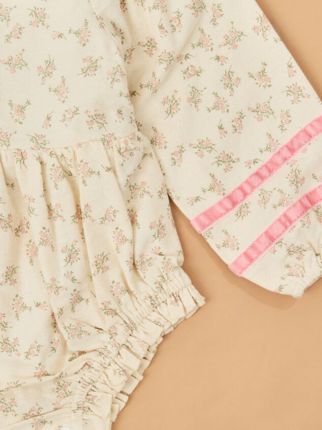 Ella Velvet Trim Floral Bubble Detail 3 - ALTAR'D STATE KIDS