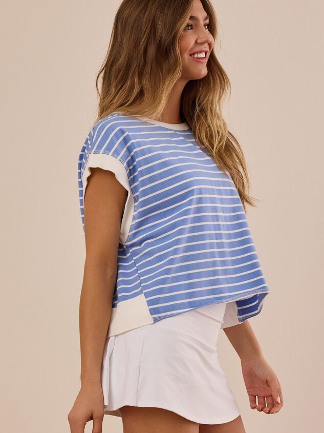 In Motion Stripe Circle Back Tee Detail 5 - ALTAR'D STATE KIDS
