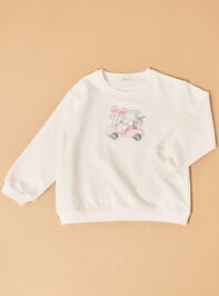 Gabby Golf Cart Embroidered Sweatshirt Detail 2 - ALTAR'D STATE KIDS