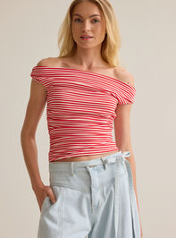Charla Stripe Boat Neck Top - AS Kids