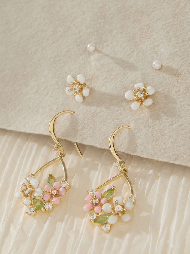 Teardrop Flower Earring Set - AS Kids