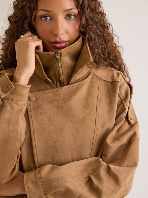 Addy Suede Bomber Jacket Detail 4 - AS Kids