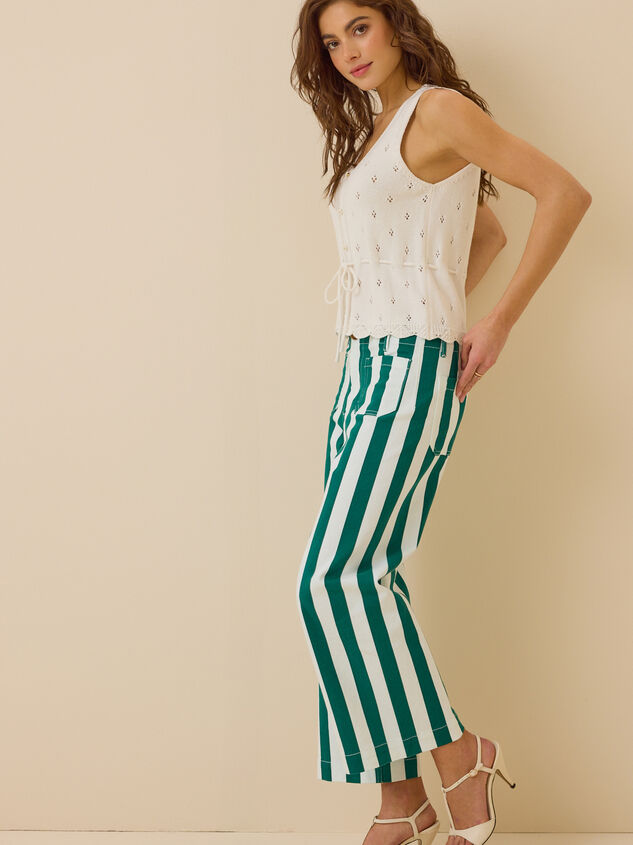 Lynn Pointelle Button Tie Tank Detail 3 - ALTAR'D STATE KIDS