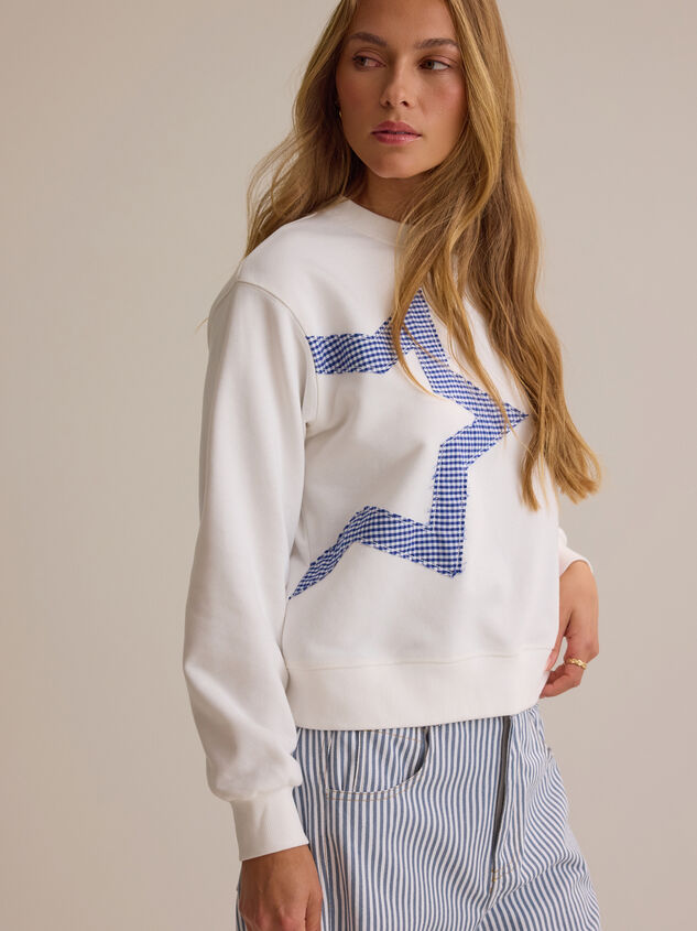 Amara Star Applique Pullover Detail 4 - AS Kids