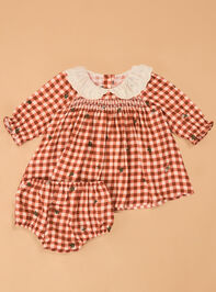 Clementine Gingham Embroidered Baby Dress - AS Kids